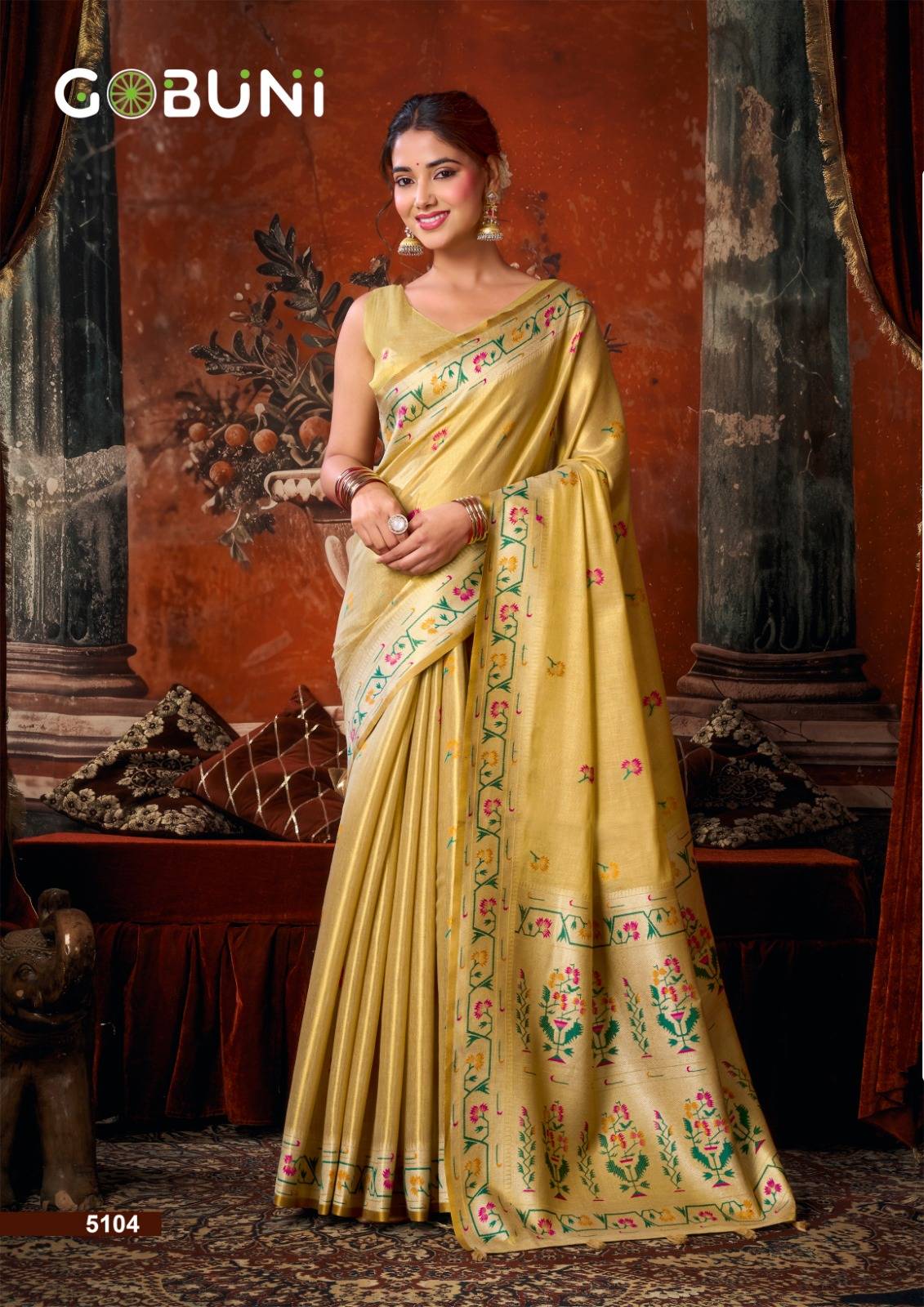 Suhana BY GOBUNI 5101 To 5106 Series Indian Traditional Wear Collection Beautiful Stylish Fancy Colorful Occasional Wear Silk Sarees At Wholesale Price